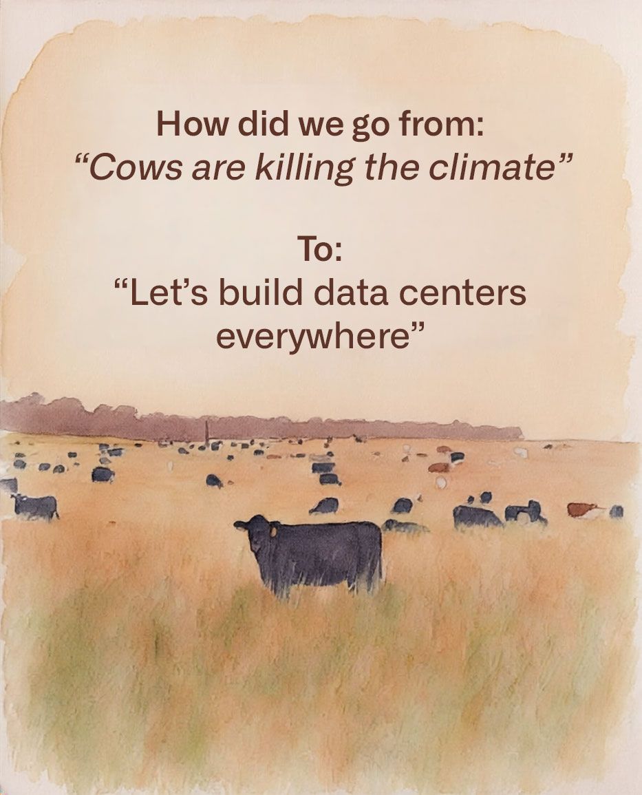 Cows versus datacenters