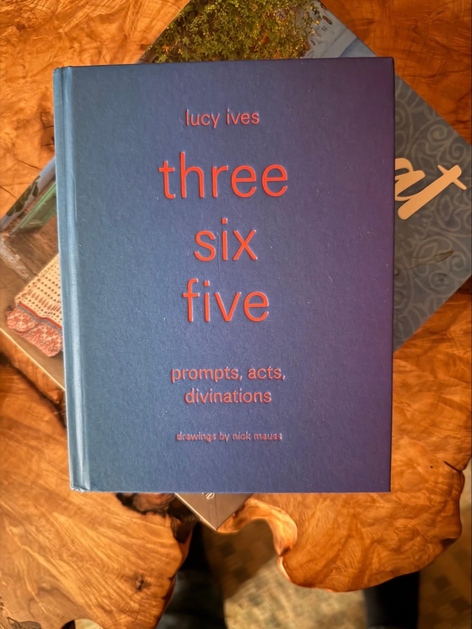 Lucy Ives, Three Six Five: prompts, acts, divinations