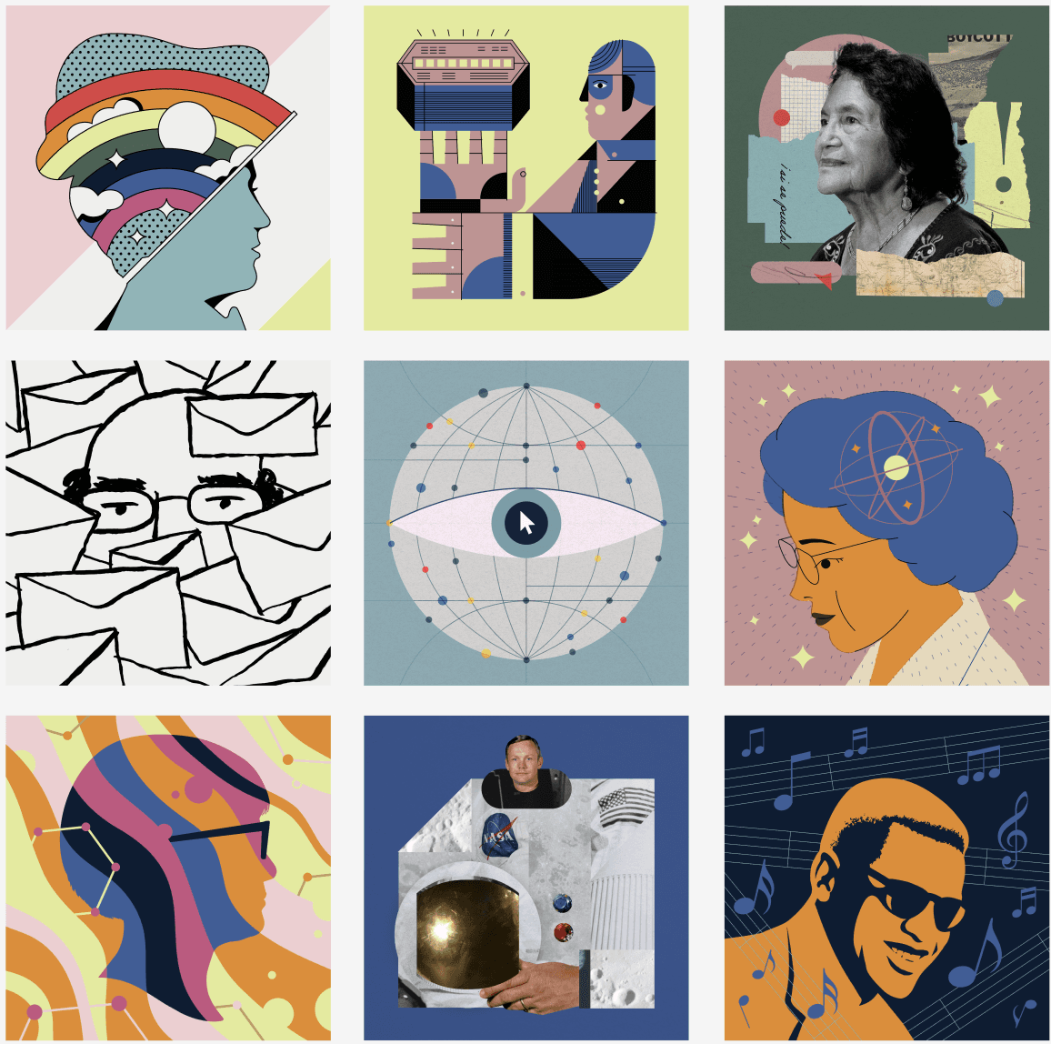 Illustrations depicting the Datum Milestones names